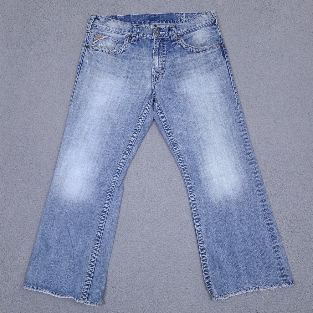 Silver Jeans Co Jeans Grayson 925 Series Mens 34x27 Distressed‎ Bootcut Hemmed
